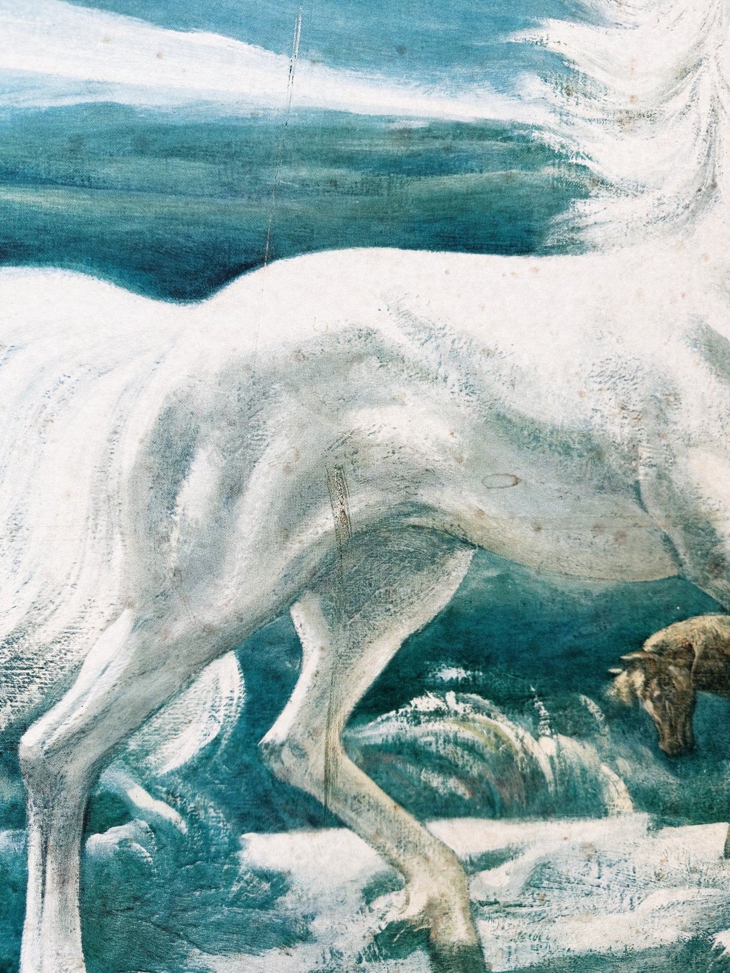 60s Vintage Lumen Winter Mid Century Wild Horses Print