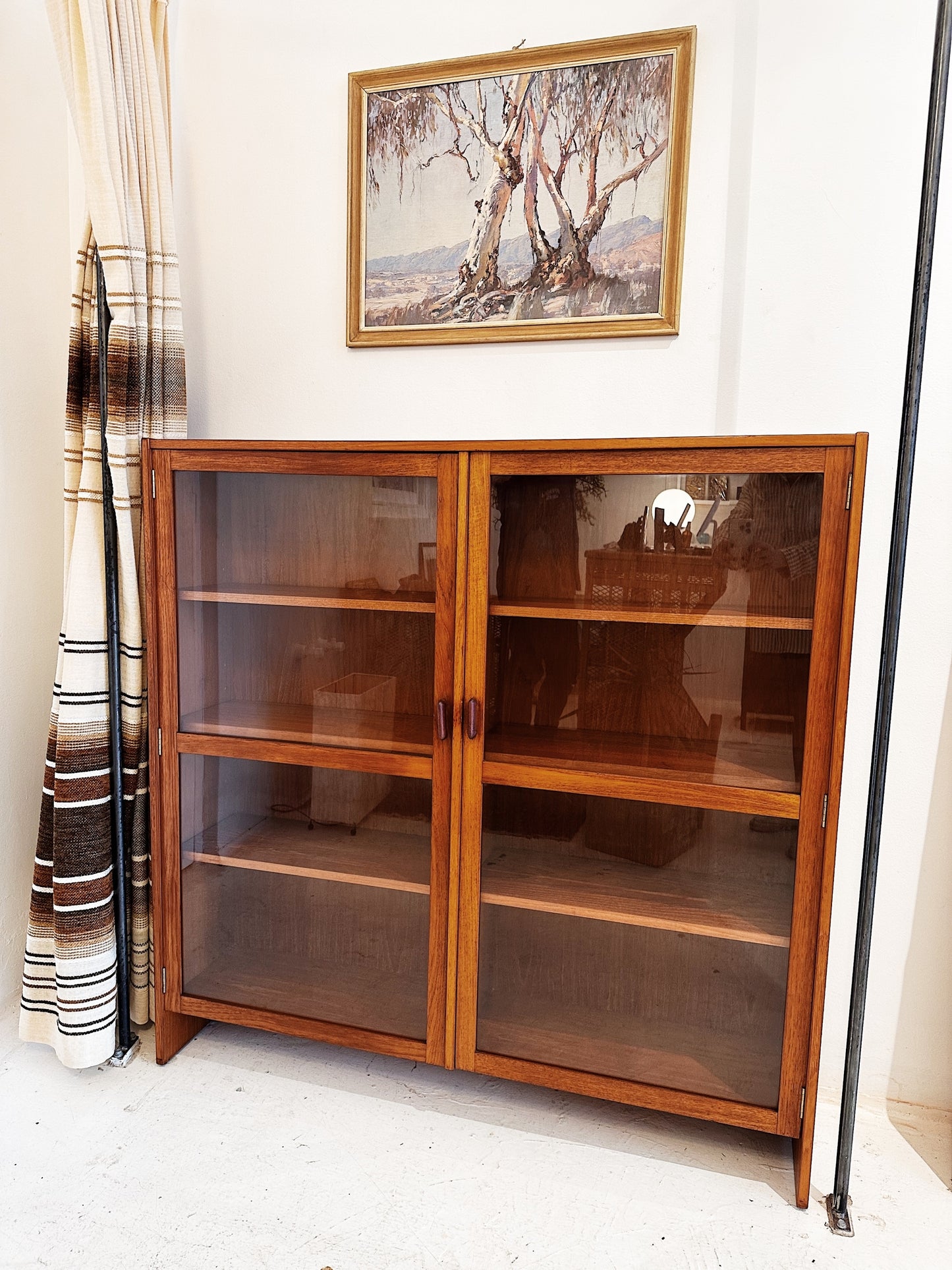 Vintage Parker Bookcase / Cabinet with Glass Doors