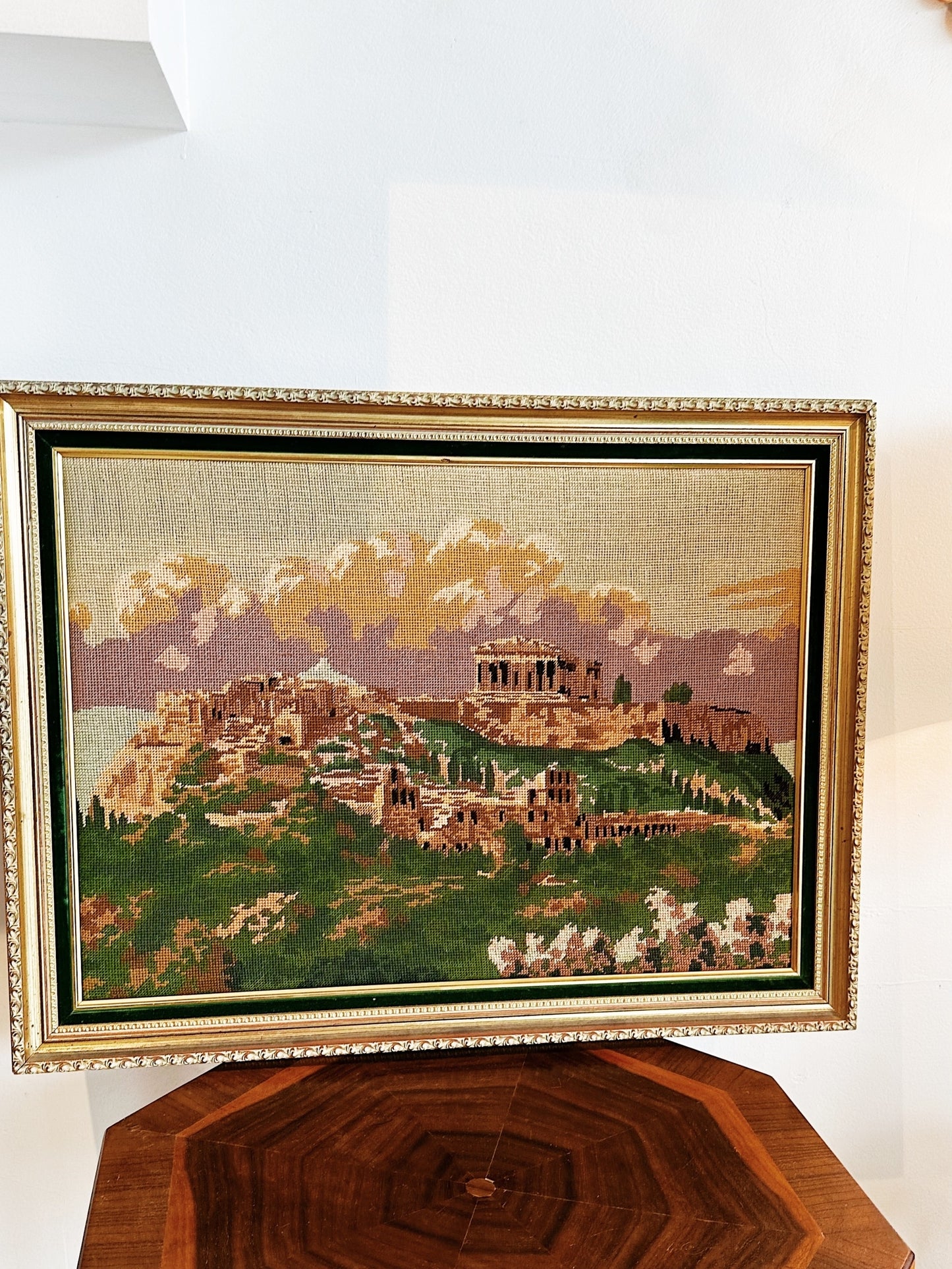 Vintage Pastel Landscape Cross Stitch Picture