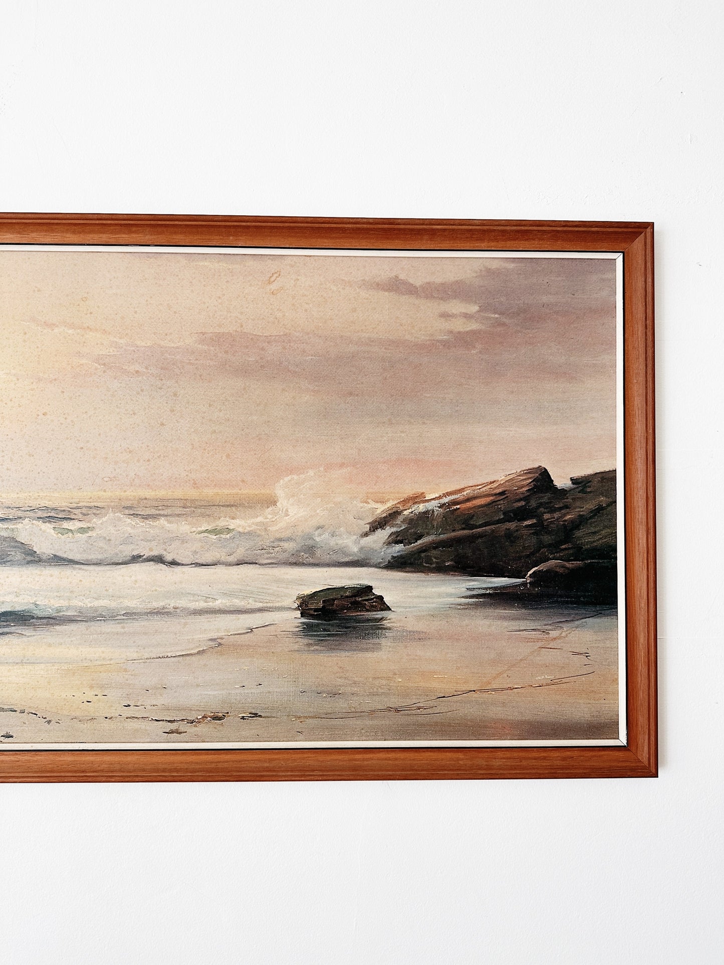 Vintage Robert Wood Ocean Sunset Seascape Print