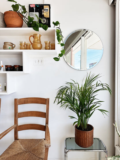 90s Vintage Round Beveled Edge Mirror