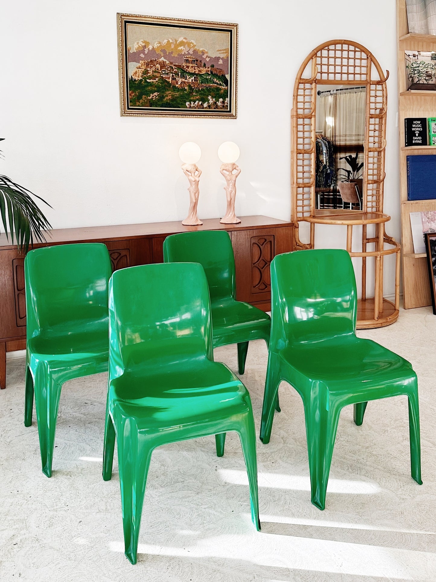 70s Vintage Sebel Grass Green "Integra" Chair / 4 AVAILABLE