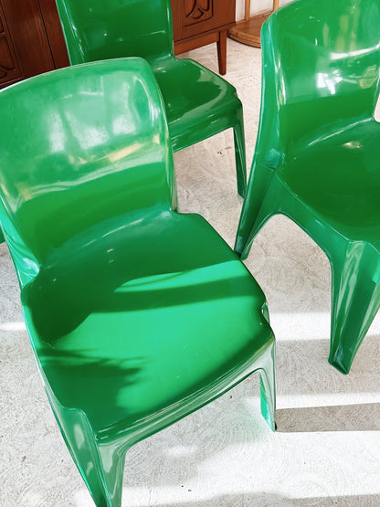 70s Vintage Sebel Grass Green "Integra" Chair / 4 AVAILABLE