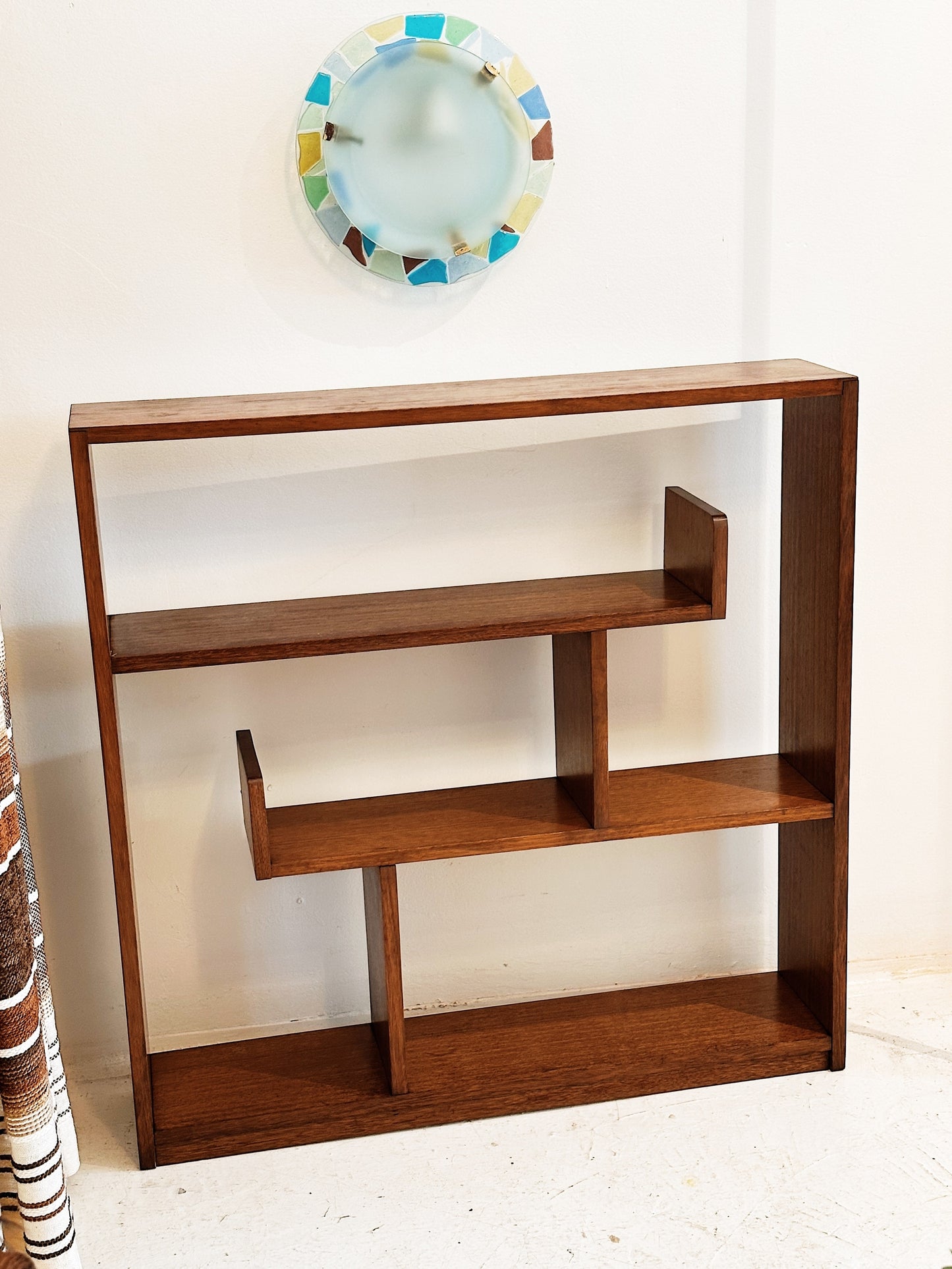 Mid Century Teak Shadow Box Bookcase