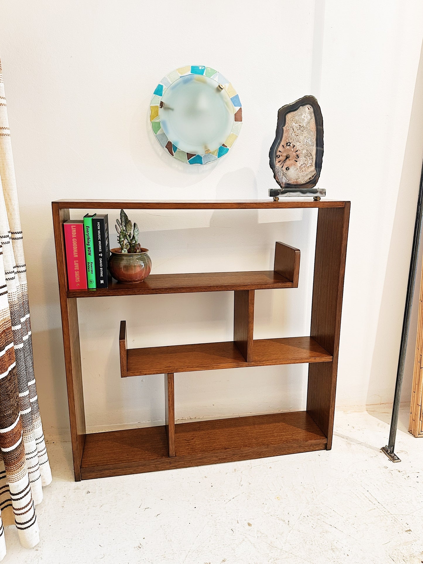 Mid Century Teak Shadow Box Bookcase