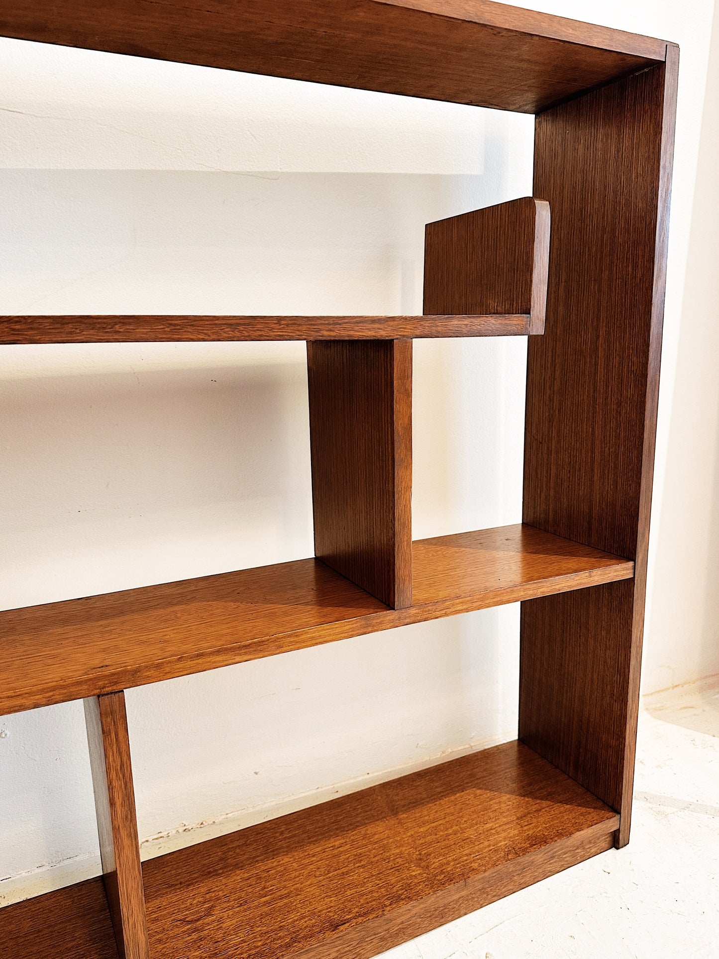 Mid Century Teak Shadow Box Bookcase