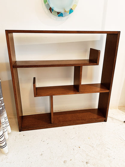 Mid Century Teak Shadow Box Bookcase