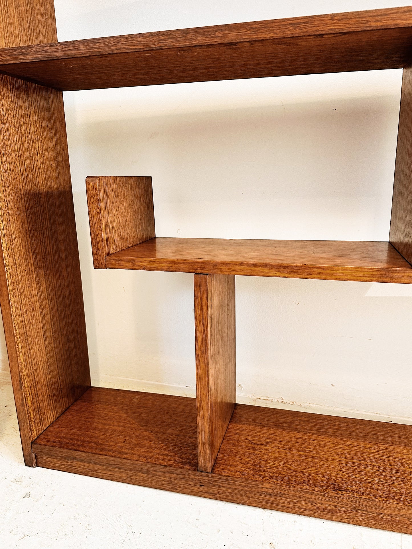 Mid Century Teak Shadow Box Bookcase