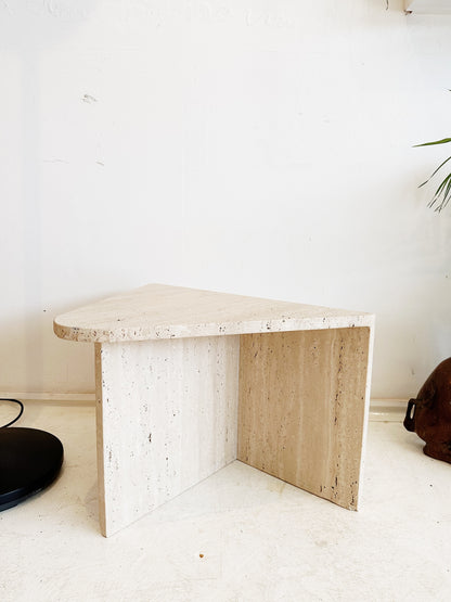 Vintage Travertine Side Table