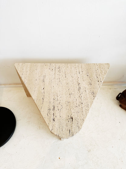 Vintage Travertine Side Table