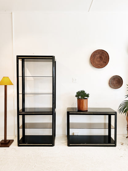 80s Vintage Worthington Furniture Shelves & Console