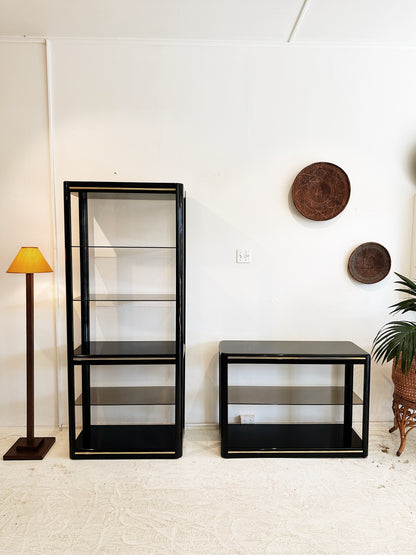 80s Vintage Worthington Furniture Shelves & Console