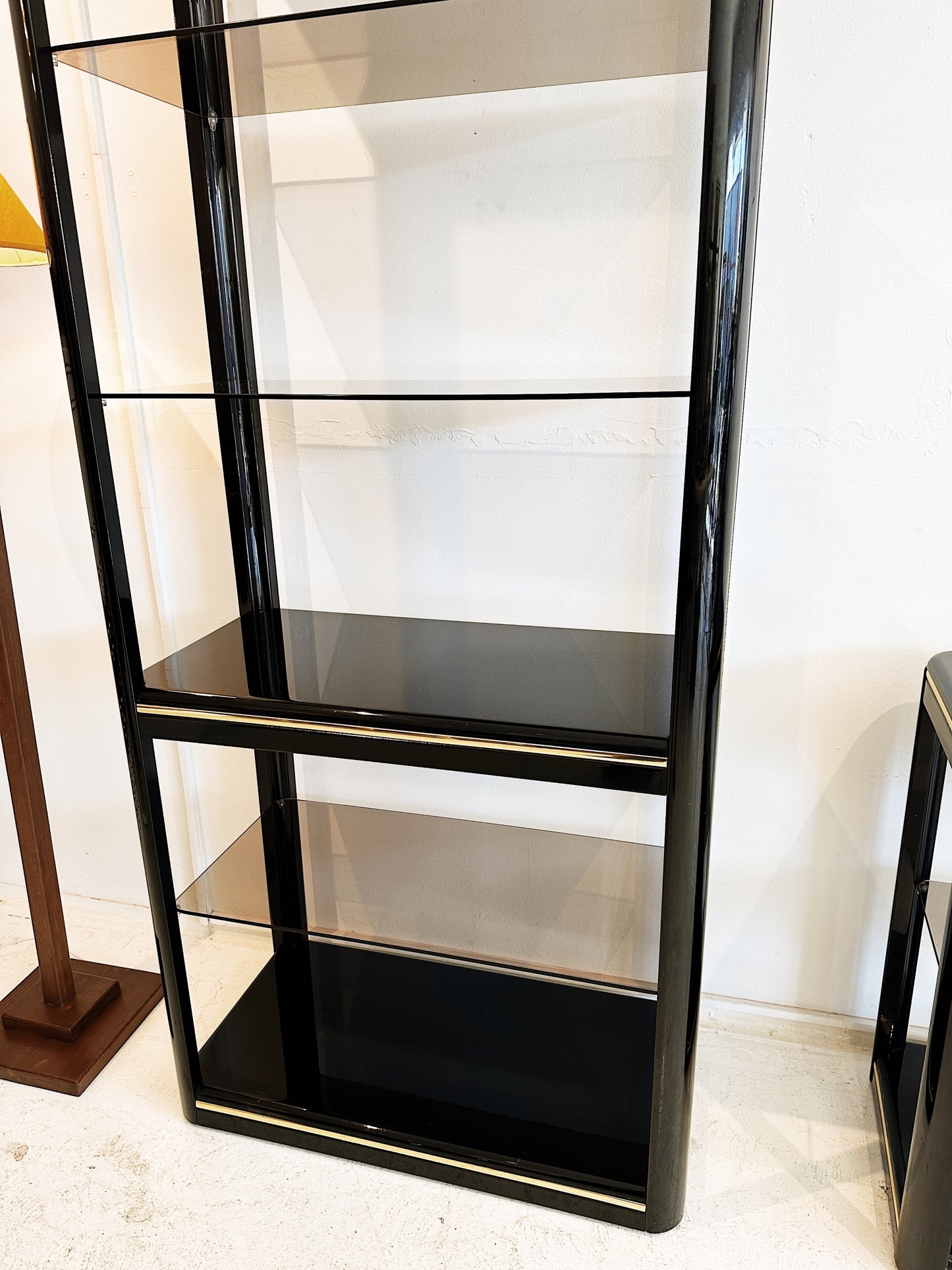 80s Vintage Worthington Furniture Shelves & Console