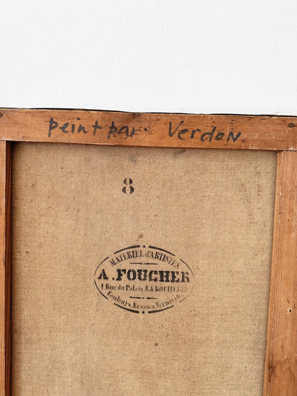 1920s Vintage French Art Class Oil Paintings