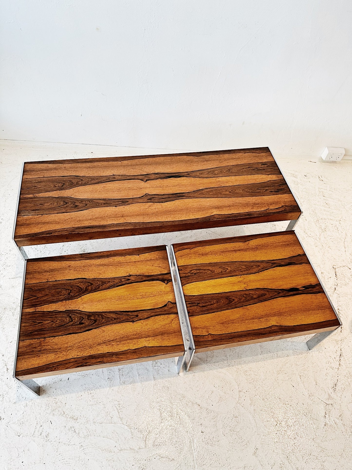 60s Richard Young for Merrow Associates Rosewood Nesting Tables