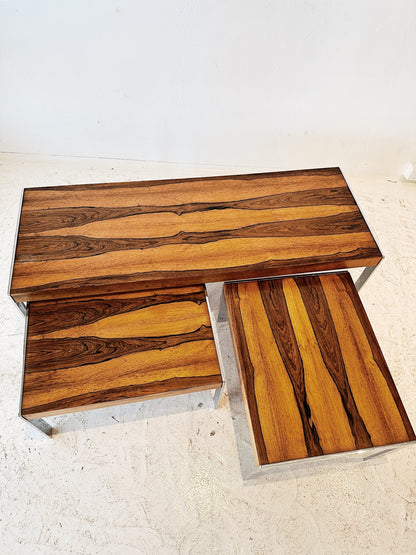 60s Richard Young for Merrow Associates Rosewood Nesting Tables