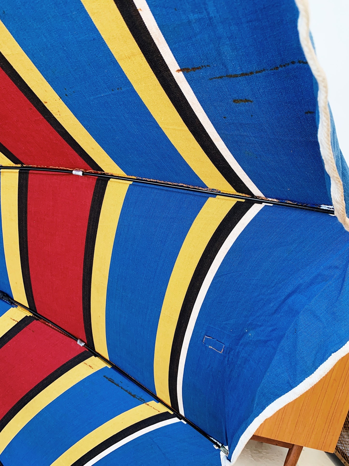 Vintage Shelta Striped Beach Umbrella