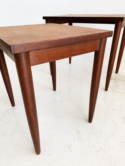 Mid Century Parker Teak Nesting Tables