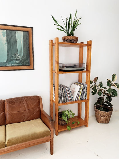 80s Pine Shelving Unit