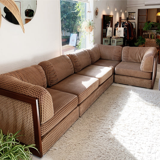 Parker Furniture Chocolate Waffle Modular Lounge Suite