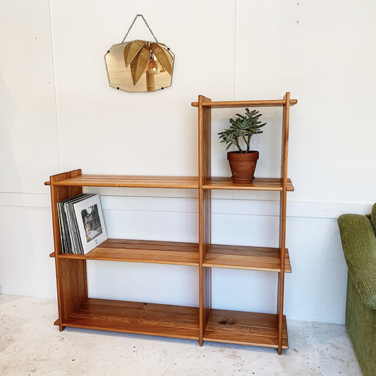 80s Vintage Pine Slatted Cubes