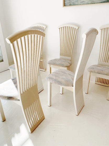80s Vintage Shell-back Dining Chairs (2 white available)