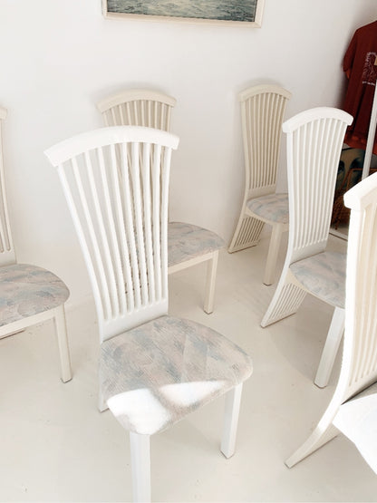 80s Vintage Shell-back Dining Chairs (2 white available)