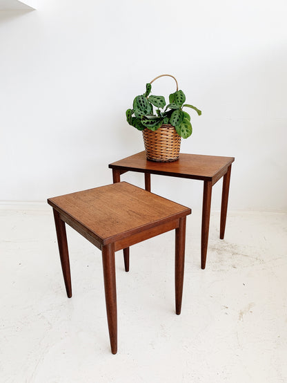 Mid Century Parker Teak Nesting Tables