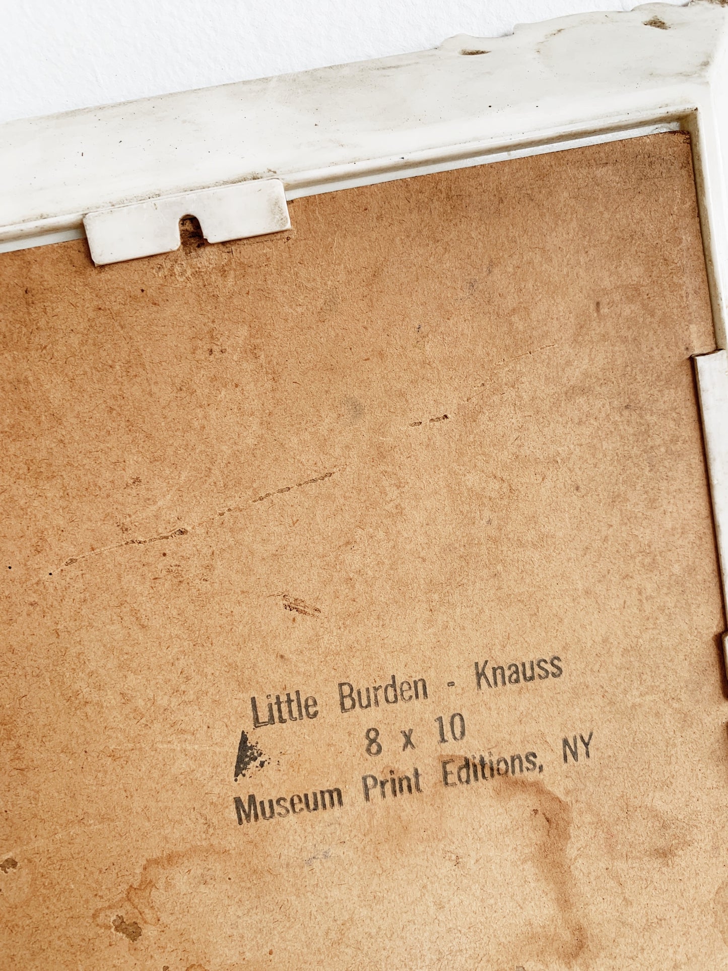 Antique Ludwig Knauss "Little Burden" Framed Print