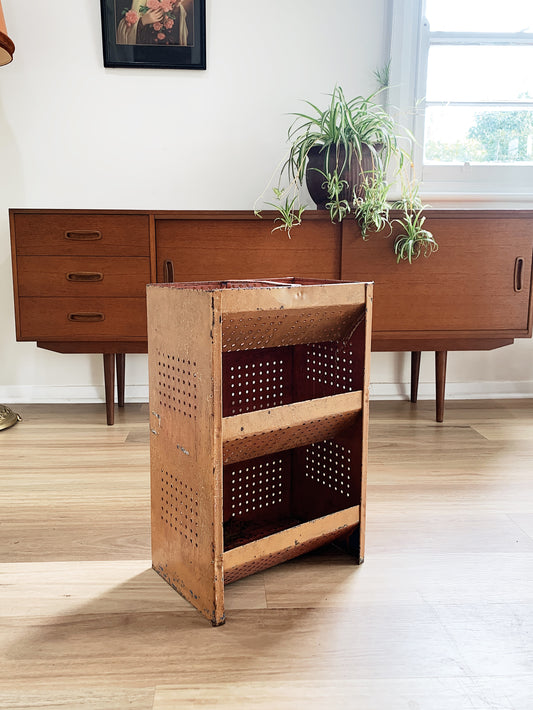 Depression Era Perforated Metal Vegetable Rack