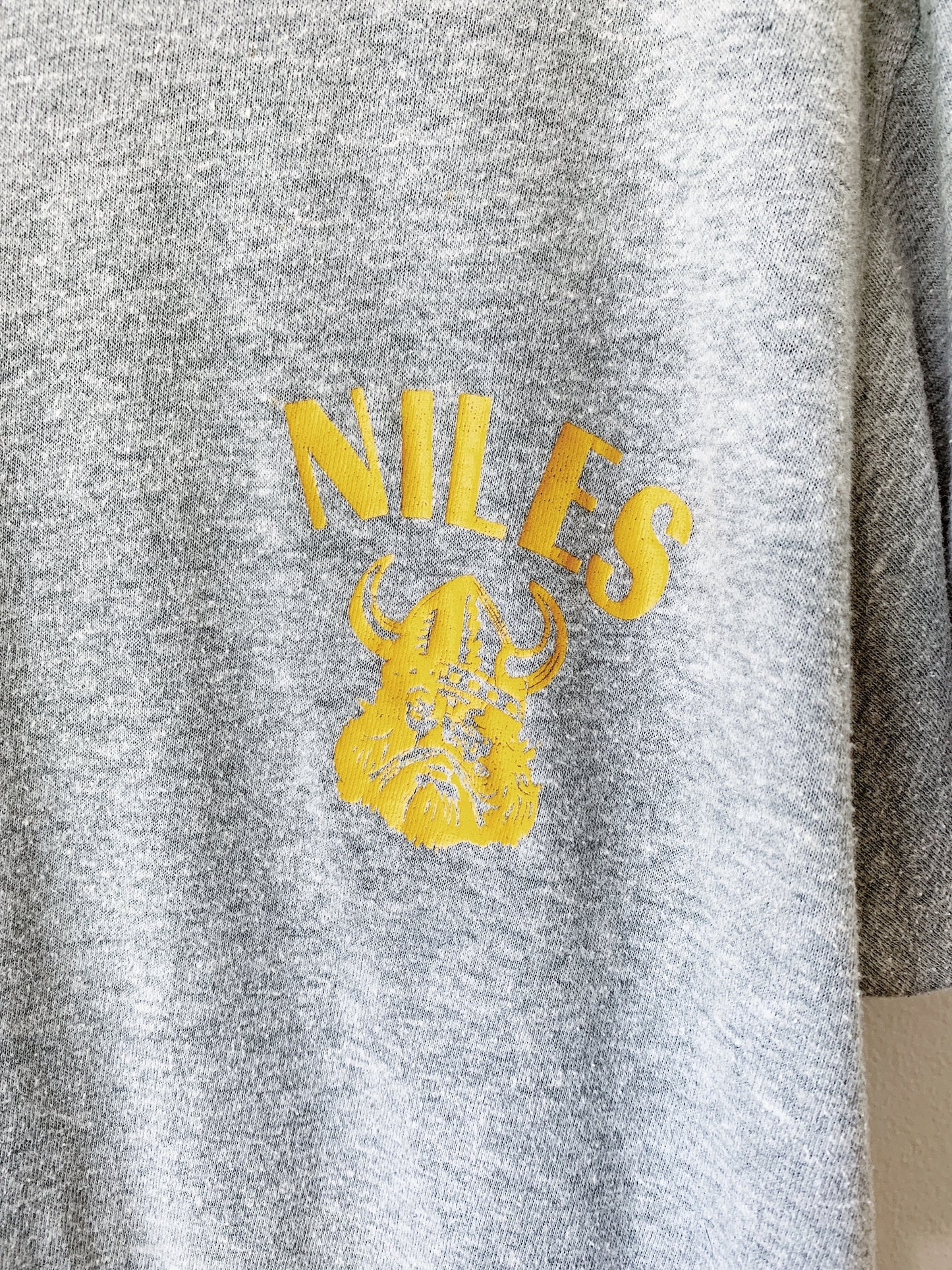 Vintage Niles Vikings Football Tee