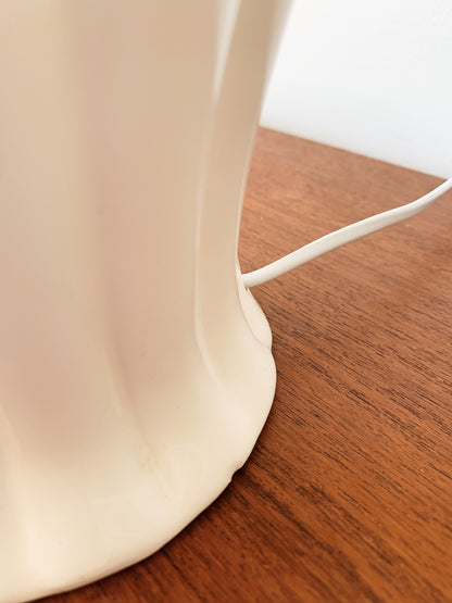 Italian Ceramic Table Lamp & Linen Drum Shade