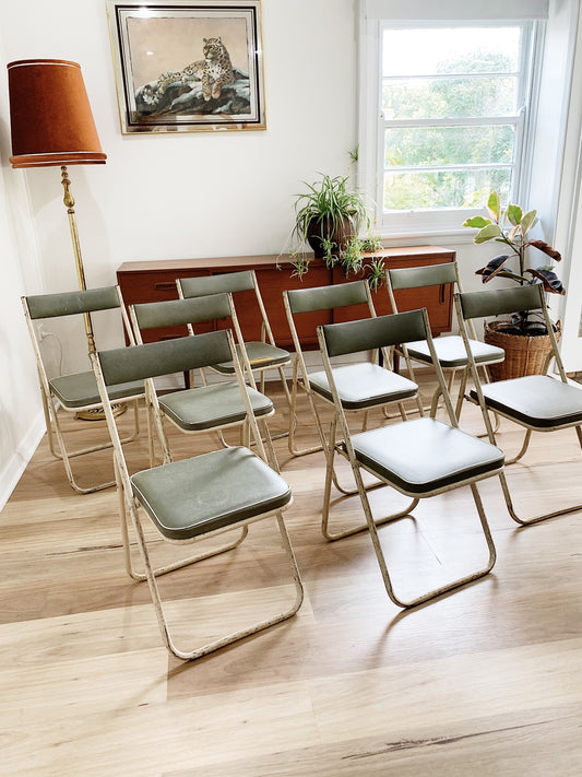 Japanese Mid Century Industrial Sankei Folding Chairs (each)