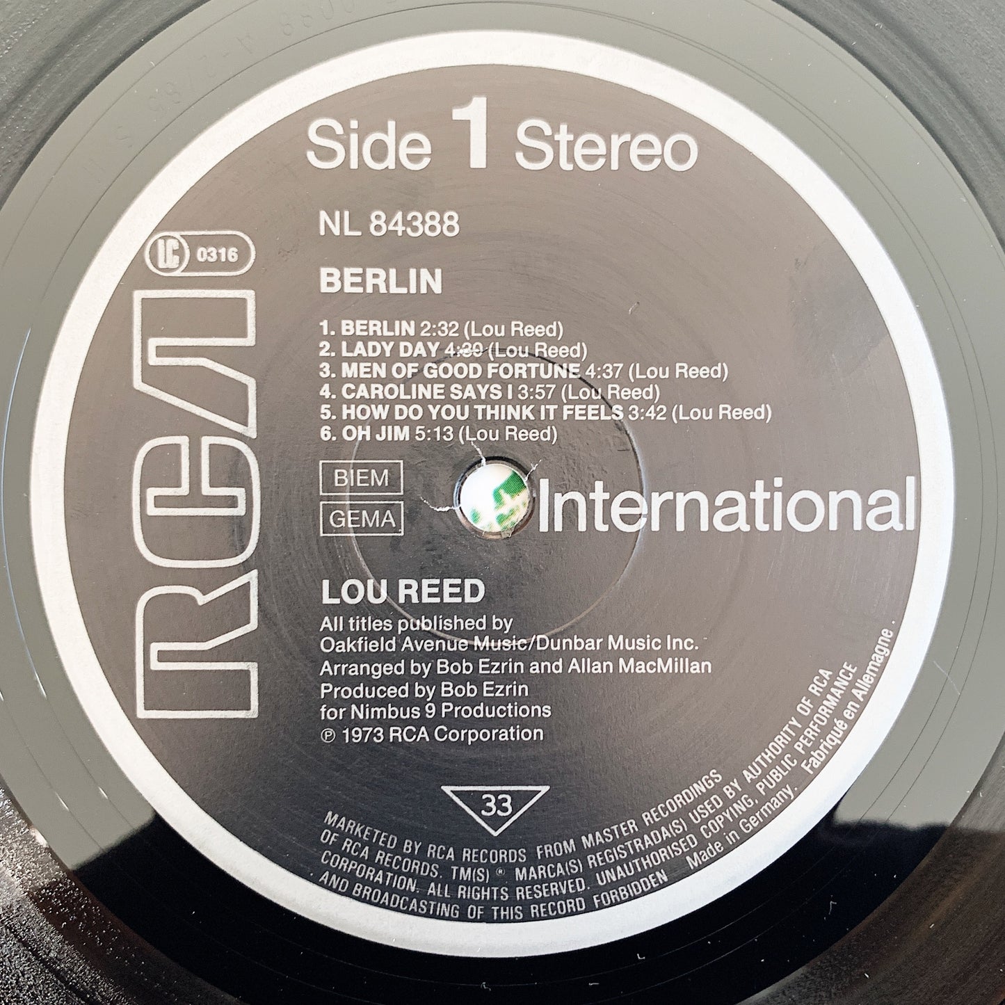 Lou Reed / Berlin LP