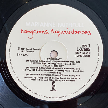 Marianne Faithfull / Dangerous Acquaintances LP