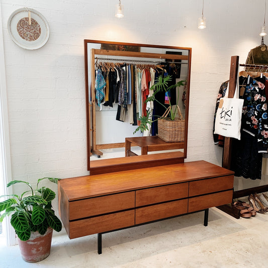 Mid Century Low-line Teak Dresser