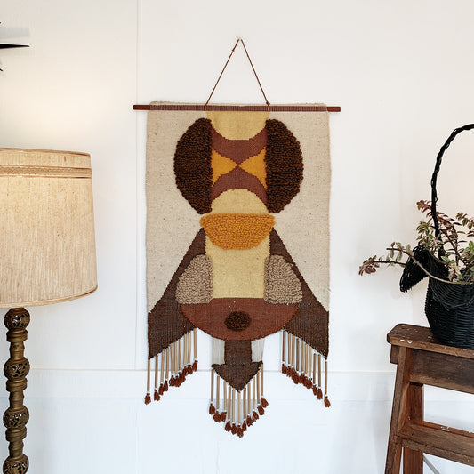 Mid-Century Modern Handwoven Wall Hanging