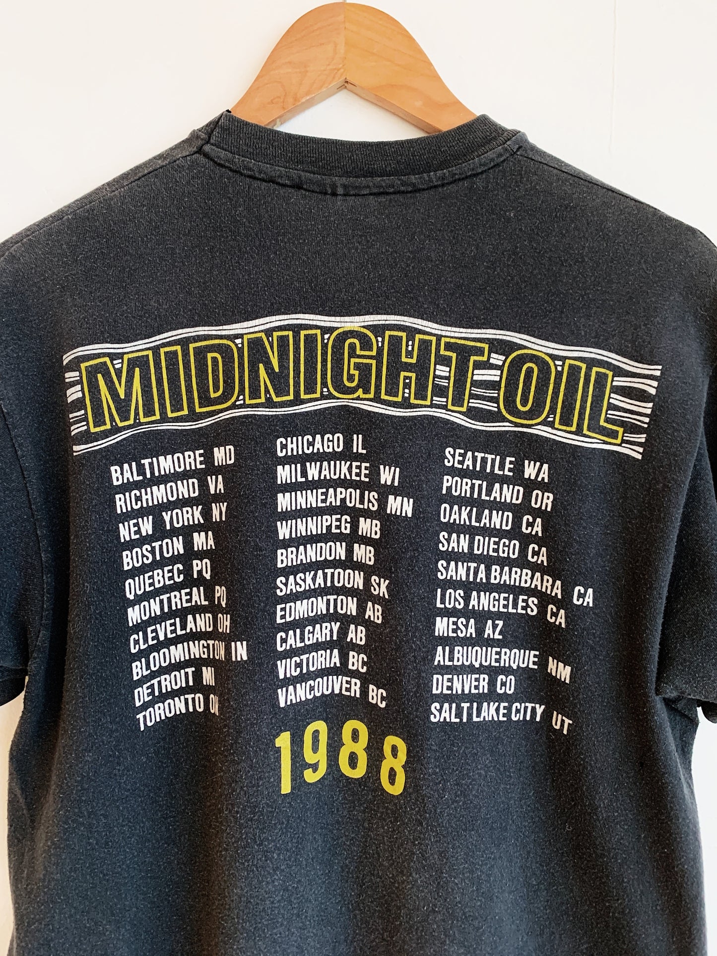 Vintage Midnight Oil / Diesel And Dust To Big Mountain Original 1988 US Tour Tee