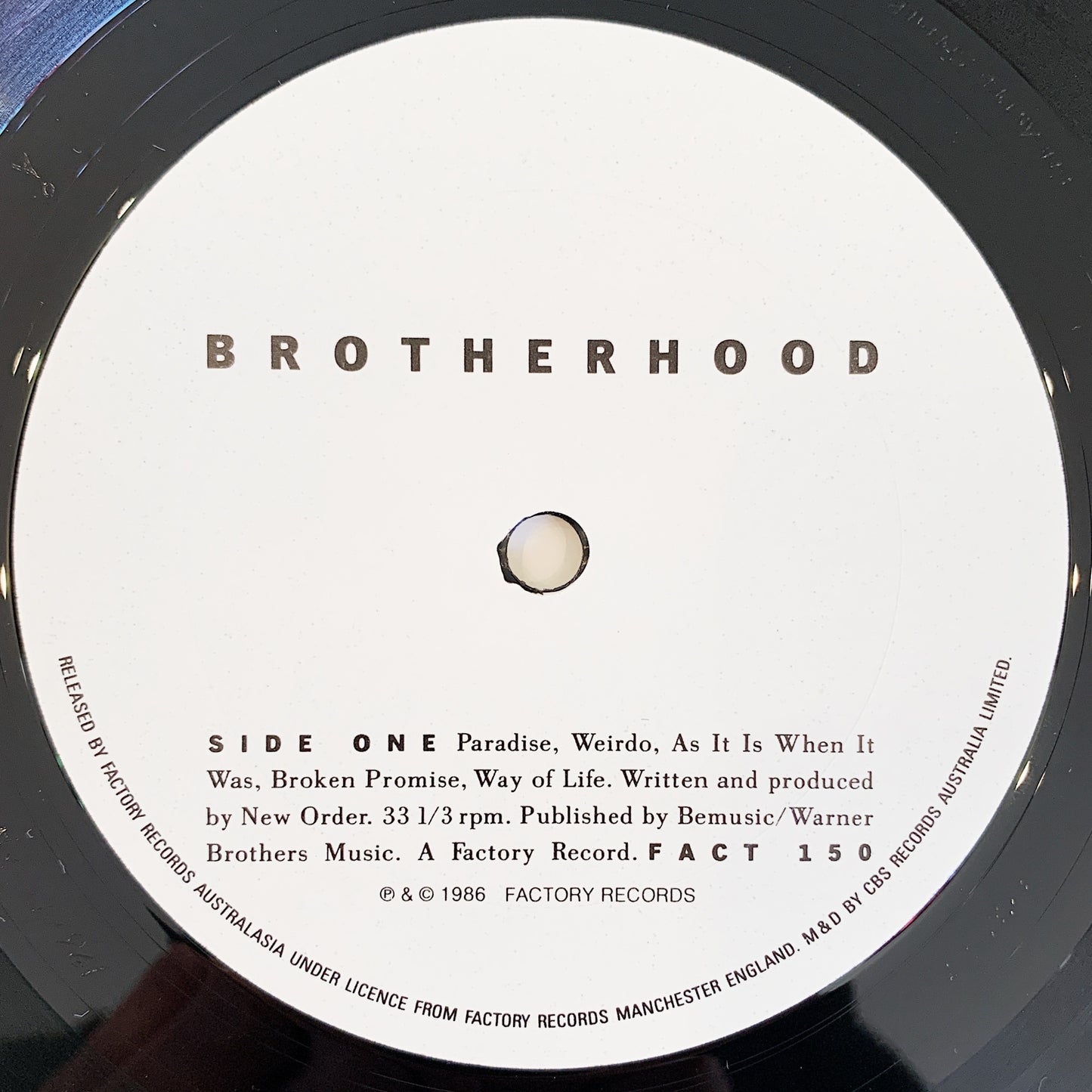 New Order / Brotherhood LP