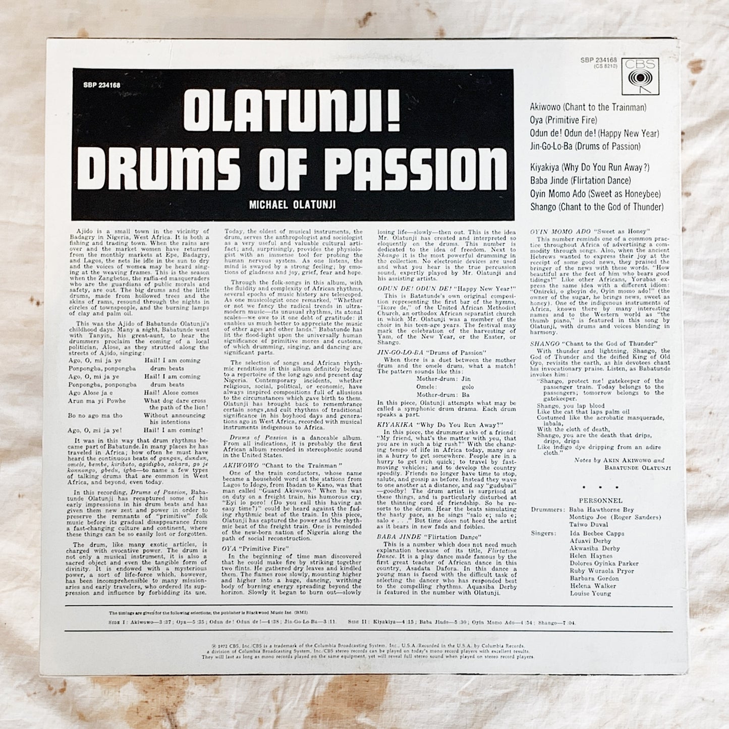 Olatunji! / Drums Of Passion LP