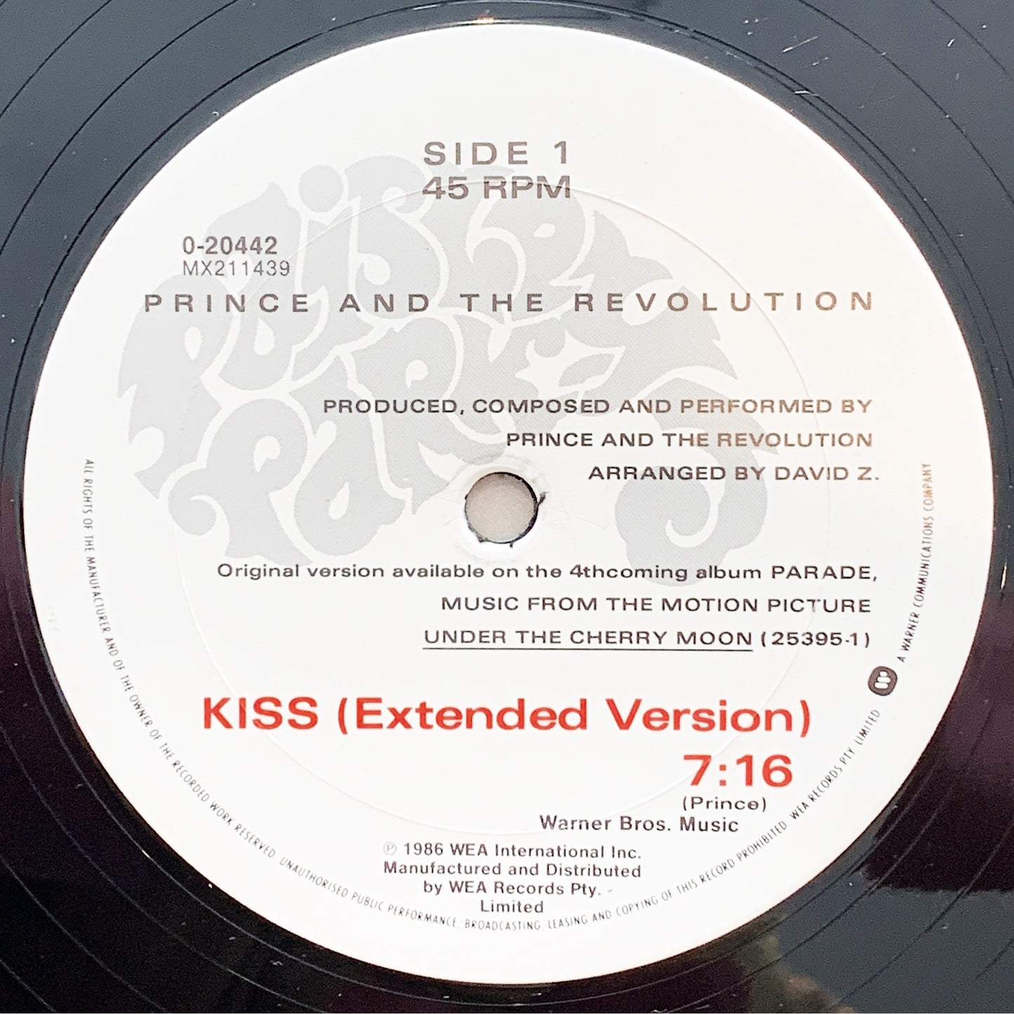 Prince & The Revolution / Kiss 12" Single