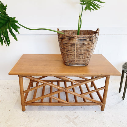 Rattan Coffee Table By Y.M. Jack & Co