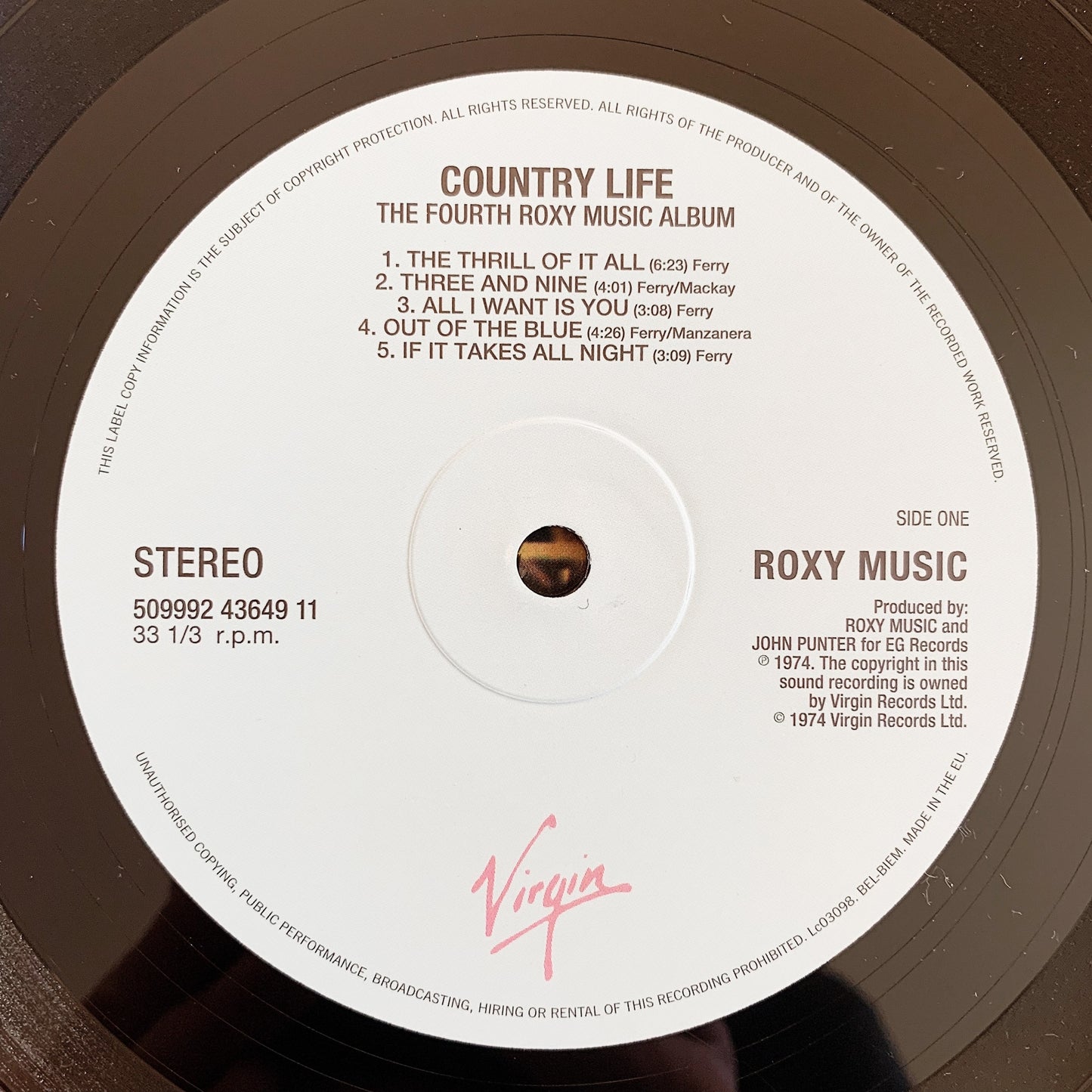 Roxy Music / Country Life LP