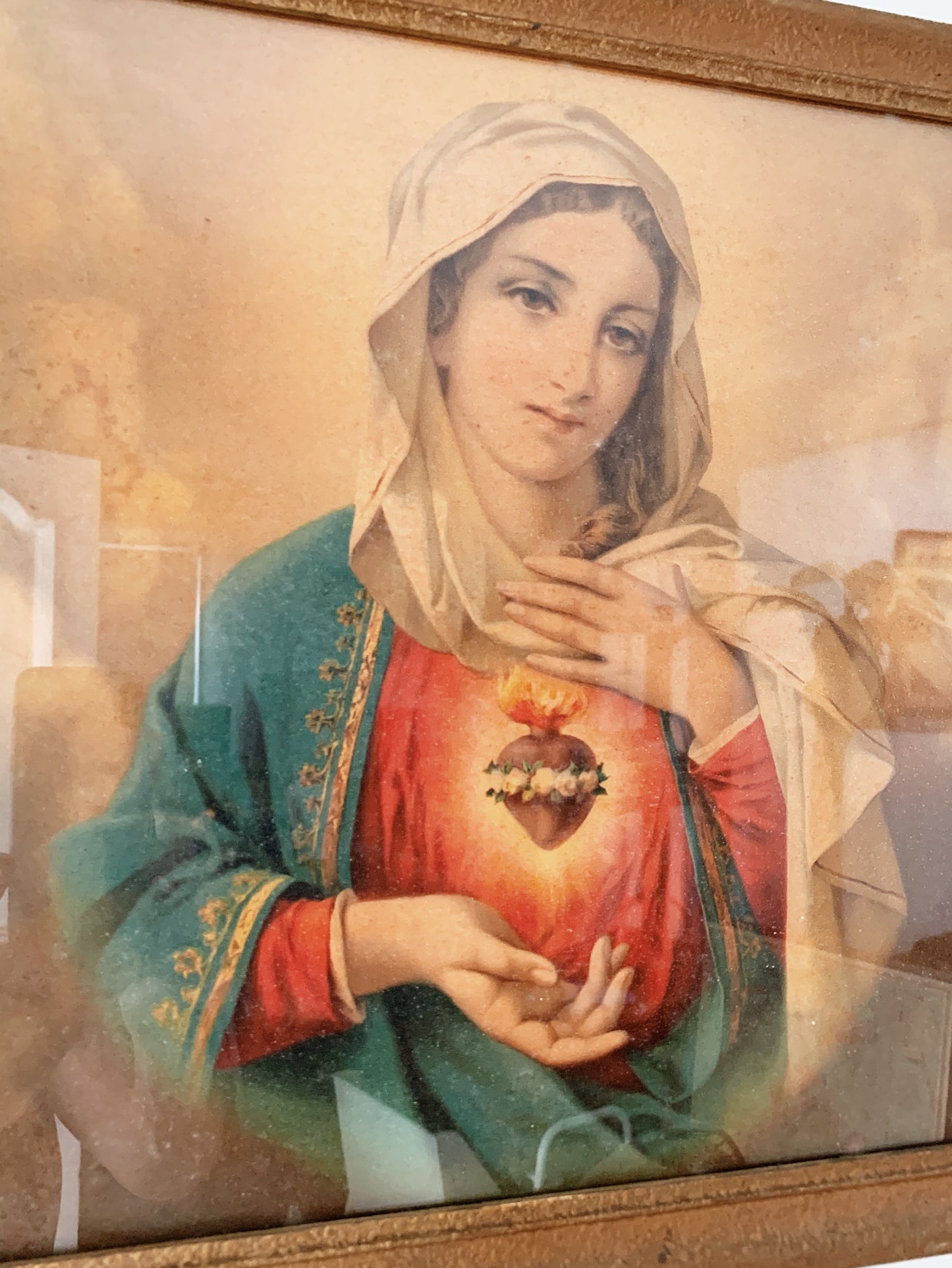 S. Cor Mariae Sacred Heart Framed Litho Print