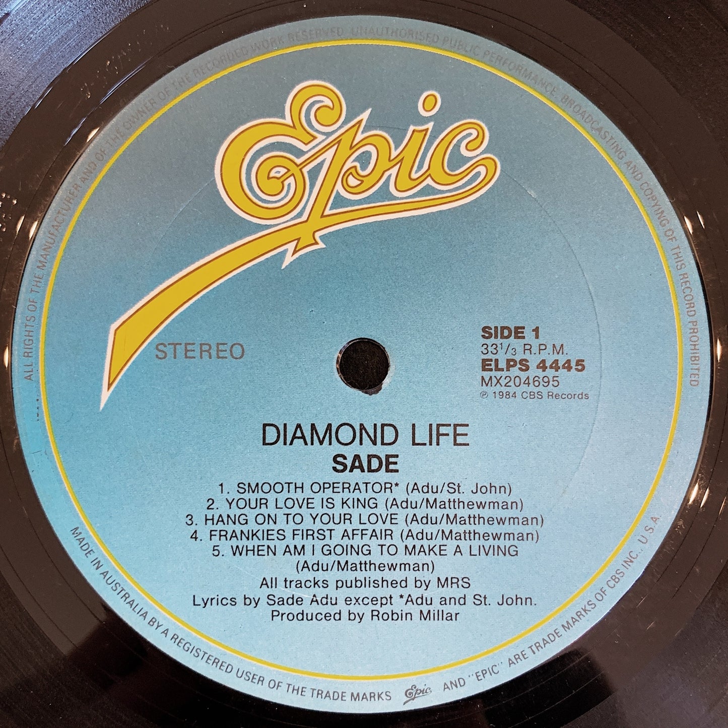 Sade / Diamond Life LP