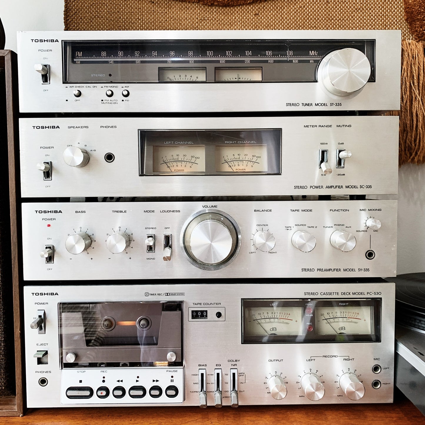 Toshiba Silver-face System 335 Deluxe Stereo Music System