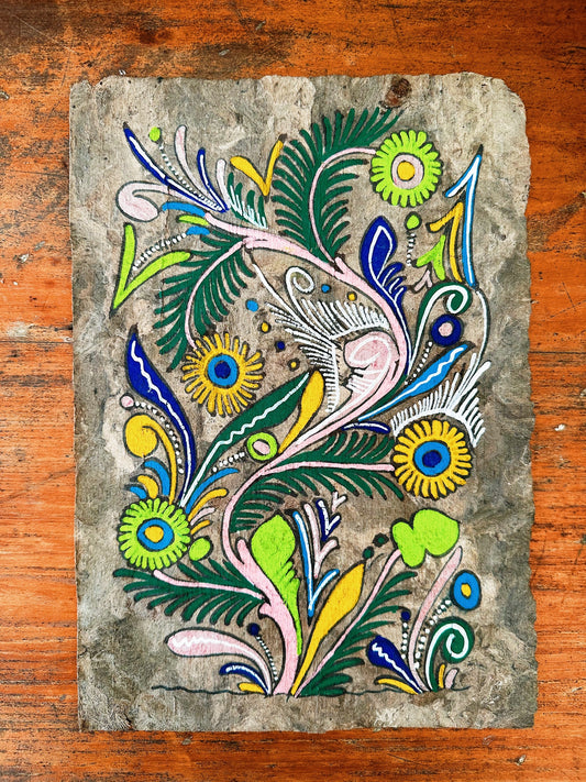 Traditional Mexican Folk Art Amate Bark Painting