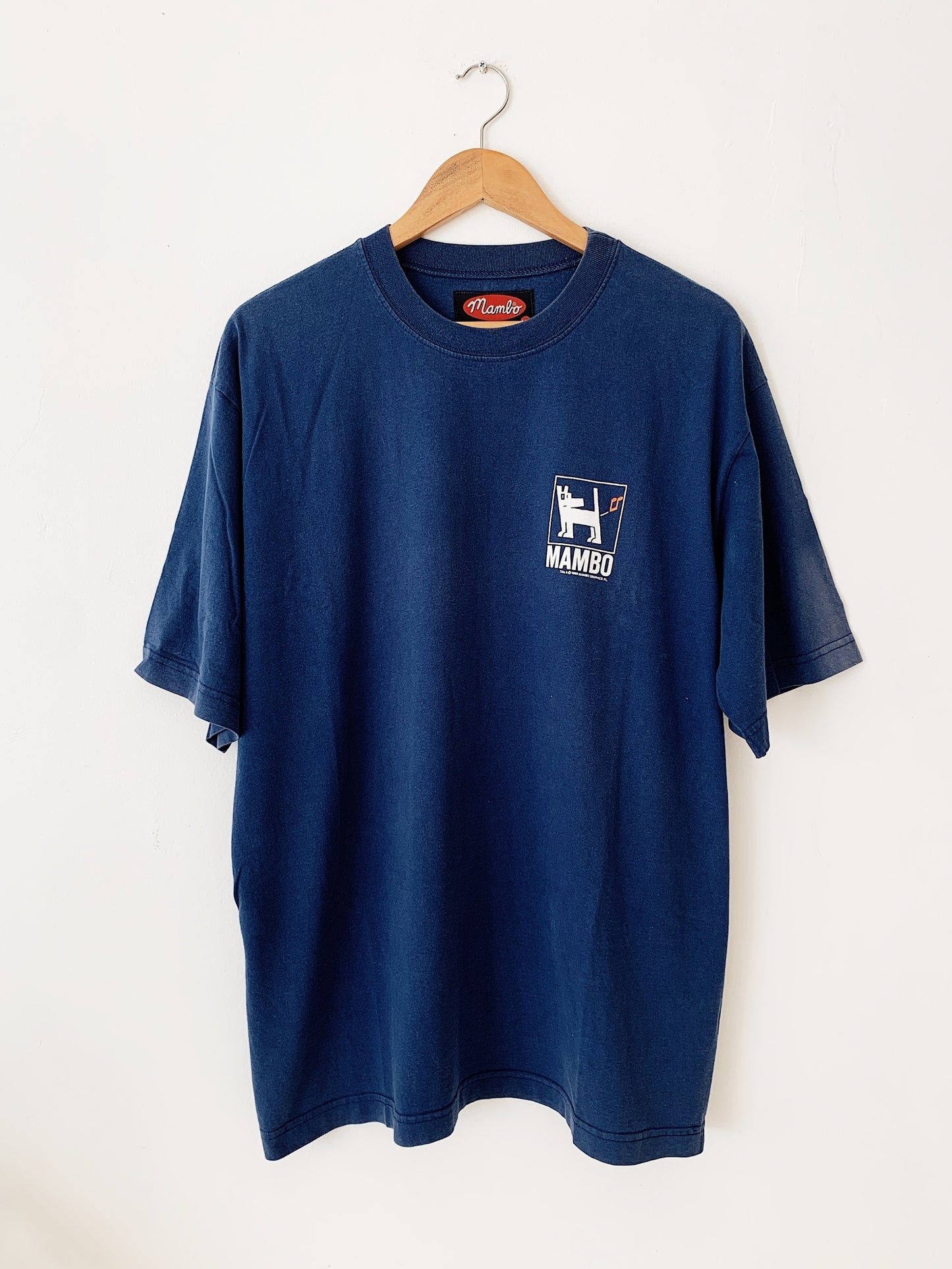 Vintage Richard Allan for Mambo "Farting Dog" '89 T-Shirt / Blue