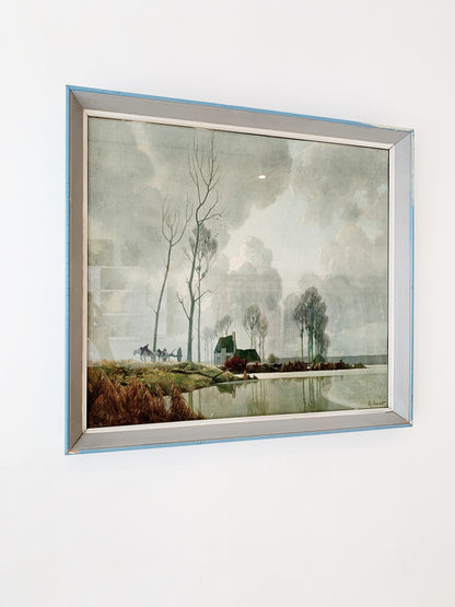 Vintage A. Jacobs "November Clouds" Litho Print