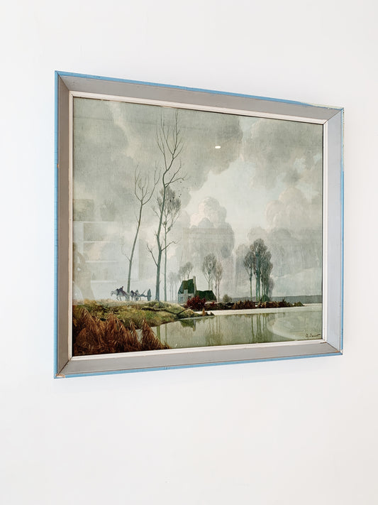 Vintage A. Jacobs "November Clouds" Litho Print
